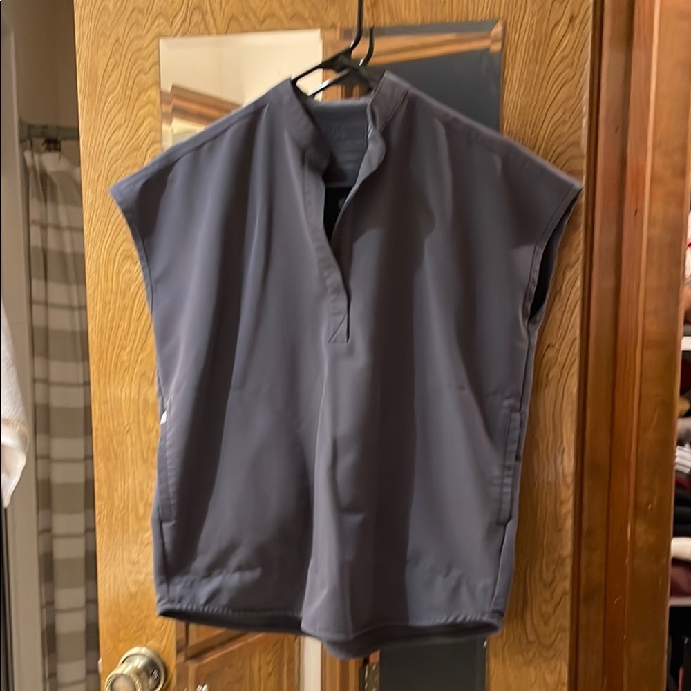 Figs Women's Top in Charcoal Gray